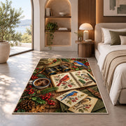 Birdwatching Gear Rug in a bedroom with an arched window