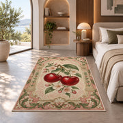 Cherry Arch Rug in a bedroom with an arched window