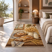 Farmhouse Kitchen Table rug in a bedroom with an arched window