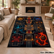 Fantasy Dungeon Map Area Rug shown in room setting, view 8