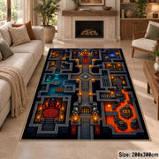 Arcade Dungeon Map Area Rug shown in room setting, view 8