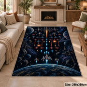 Space Fleet Battle Area Rug shown in room setting, view 8