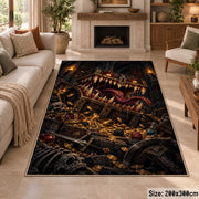Golden Dragon Treasure Area Rug shown in room setting, view 8