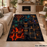 Glowing Dungeon Map Area Rug shown in room setting, view 8