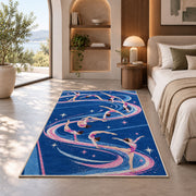 Gymnastics Tumbling Rug in a bedroom with an arched window