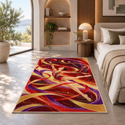 Rhythmic Gymnastics Ball Rug in a bedroom with an arched window