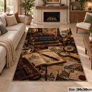 Writer's Desk Vintage Book Area Rug shown in room setting, view 8