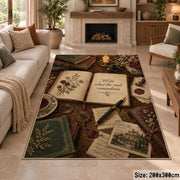 Open Book Botanical Area Rug shown in room setting, view 8