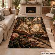 Floral Storybook Garden Area Rug shown in room setting, view 8