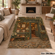 Storybook Library Door Area Rug shown in room setting, view 8