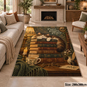 Cat on Antique Books Area Rug shown in room setting, view 8