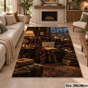 Rustic Library Desk Area Rug shown in room setting, view 8