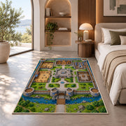 Green Town Street Map Rug, River and Roads Area Carpet for Kids Playroom and Bedroom Decor - image 8