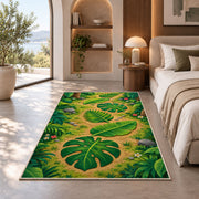 Green Tropical Leaf Path Rug, Botanical Garden Area Carpet for Kids Bedroom and Living Room Decor - image 8