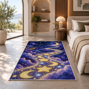 Golden Moonlit Star Trail Rug, room view 8