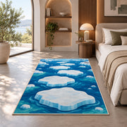 White Cloud Trail Blue Sky Rug, room view 8