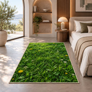 Green Meadow Grass Rug, room view 8