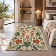 Terracotta Floral Leaves Rug, room view 8