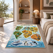 Animal World Map Rug, room view 8