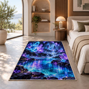 Neon Cosmic Clouds Rug, room view 8