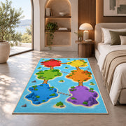 Rainbow Puzzle Shapes Rug, room view 8