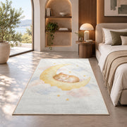 Baby Golden Crescent Rug, Printed Area Carpet for Kids Bedroom and Cozy Living Room Decor - image 8