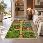 Farm Field Paths Rug, Printed Area Carpet for Kids Bedroom and Cozy Living Room Decor - image 8
