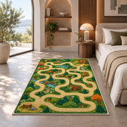 Winding Woodland Trail Rug, Printed Area Carpet for Kids Bedroom and Cozy Living Room Decor - image 8