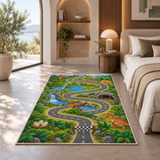 Country River Road Rug, Printed Area Carpet for Kids Bedroom and Cozy Living Room Decor - image 8