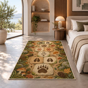 Woodland Paw Trail Rug, Printed Area Carpet for Kids Bedroom and Cozy Living Room Decor - image 8