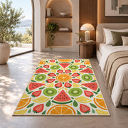 Bright Fruit Medallion Rug, Printed Area Carpet for Kids Bedroom and Cozy Living Room Decor - image 8