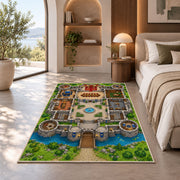 Castle Garden Plan Rug, Printed Area Carpet for Kids Bedroom and Cozy Living Room Decor - image 8