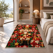 Cute Chibi Nutcracker Rug in a bedroom with an arched window