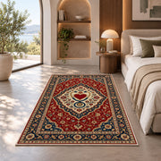 Persian Style Nurse Rug in a bedroom with an arched window