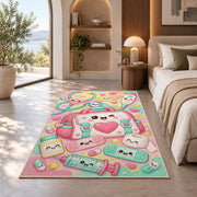 Cute Medical Bag Rug in a bedroom with an arched window