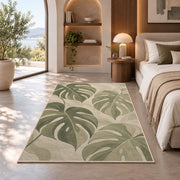 Monstera Leaf Area Rug, Sage Green Tropical Botanical Rug, Soft Neutral Room Decor - Image 8