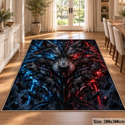 Blue Dragon Fantasy Area Rug shown in room setting, view 9