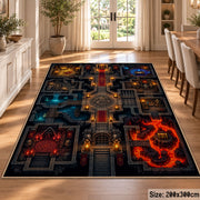 Fantasy Dungeon Map Area Rug shown in room setting, view 9