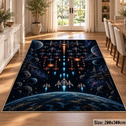 Space Fleet Battle Area Rug shown in room setting, view 9