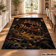 Golden Dragon Treasure Area Rug shown in room setting, view 9