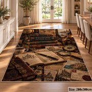 Writer's Desk Vintage Book Area Rug shown in room setting, view 9