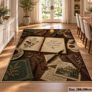 Open Book Botanical Area Rug shown in room setting, view 9