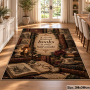 Cozy Book and Tea Area Rug shown in room setting, view 9
