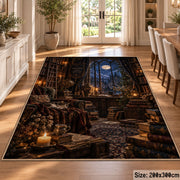 Moonlit Library Reading Nook Area Rug shown in room setting, view 9