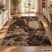 Romantic Floral Books Area Rug shown in room setting, view 9