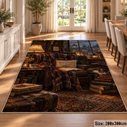 Rustic Library Desk Area Rug shown in room setting, view 9