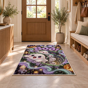 Cute Boo ghost well area rug in a sunny entryway