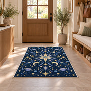 Navy Celestial Star Rug, Moon and Gold Star Area Carpet for Kids Bedroom and Dreamy Room Decor - image 9