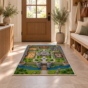 Green Town Street Map Rug, River and Roads Area Carpet for Kids Playroom and Bedroom Decor - image 9