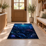 Deep Blue Underwater Rug, Ocean Reef Area Carpet for Kids Bedroom and Coastal Living Room Decor - image 9